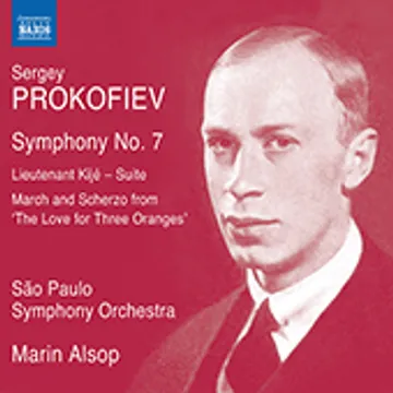Capa do álbum com foto do Prokofiev ao fundo.