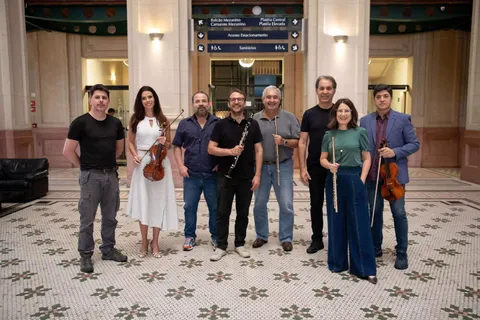 Jefferson Collacico, Soraya Landim, Natan Albuquerque Jr., Ovanir Buosi, Sávio Araújo, Nivaldo Orsi, Fabíola Alves e Paulo Paschoal, membros da Osesp que já venceram o Concurso.